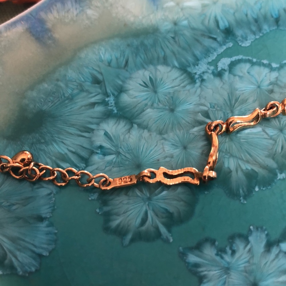 Gold or Gold Color Over Sterling Silver Opal Bracelet from Australia - Picture 7 of 17